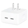 Apple Dual USB Type-C Compact Power Adapter, White (MNWM3AM/A)