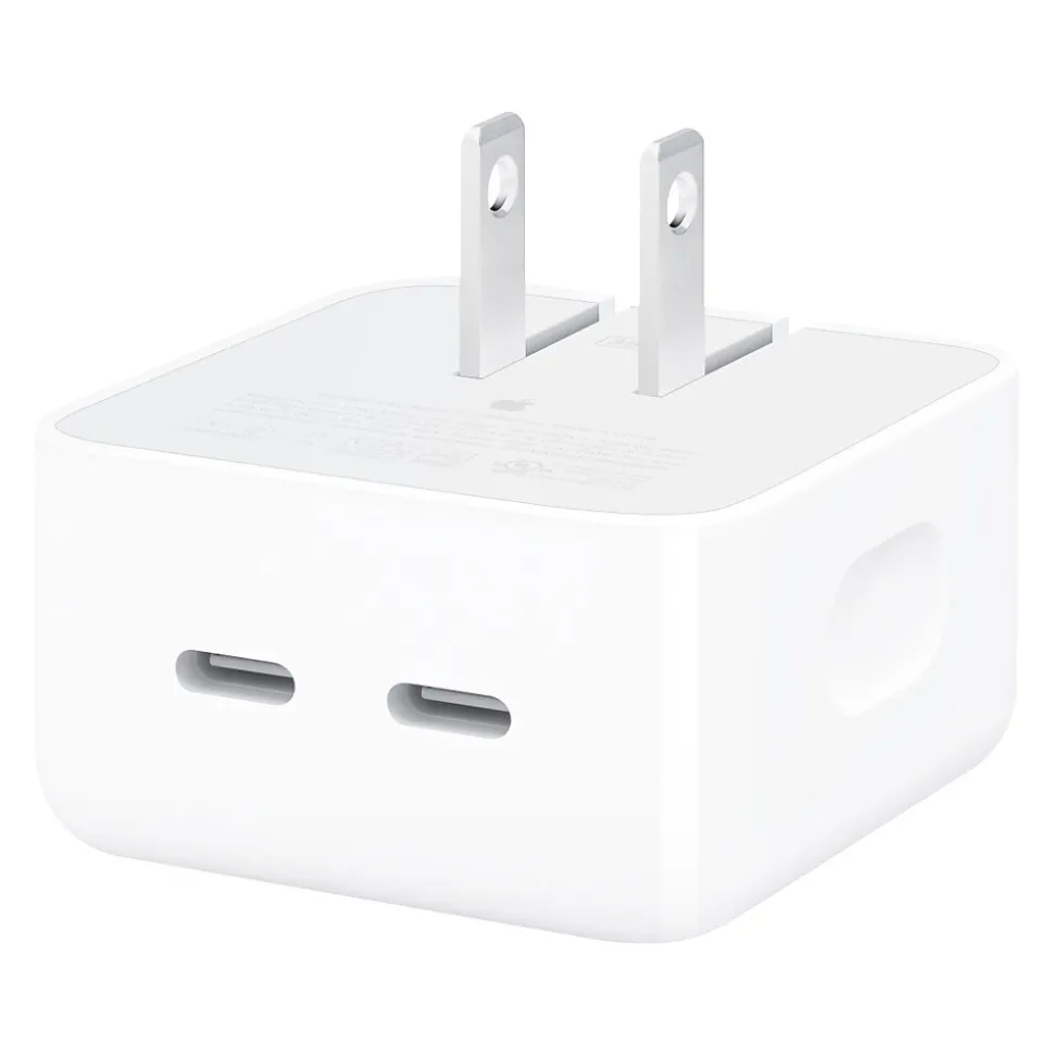 Apple Dual USB Type-C Compact Power Adapter, White (MNWM3AM/A)