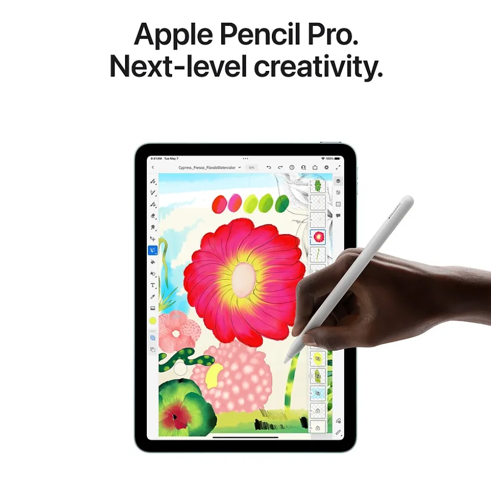 Apple iPad Air M2 Chip 11" Tablet, 128GB, Wi-Fi, Starlight (MUWE3LL/A)