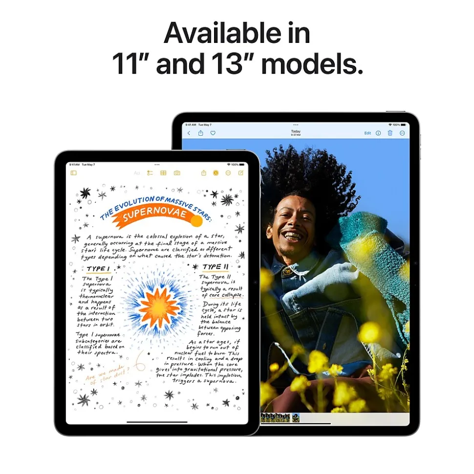 Apple iPad Air M2 Chip 11" Tablet, 128GB, Wi-Fi, Purple (MUWF3LL/A)