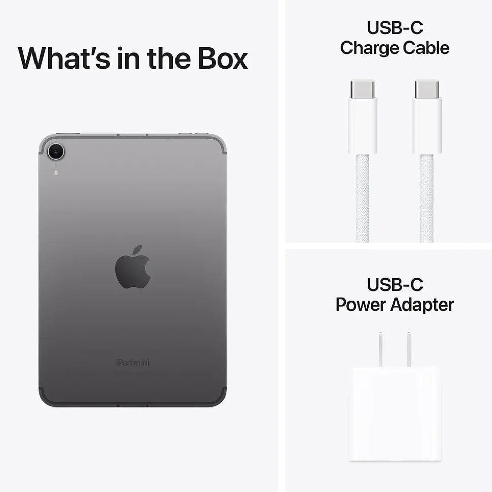 Apple iPad mini (A17 Pro) 8.3" Tablet, WiFi, 512GB, Space Gray (MYGY3LL/A)