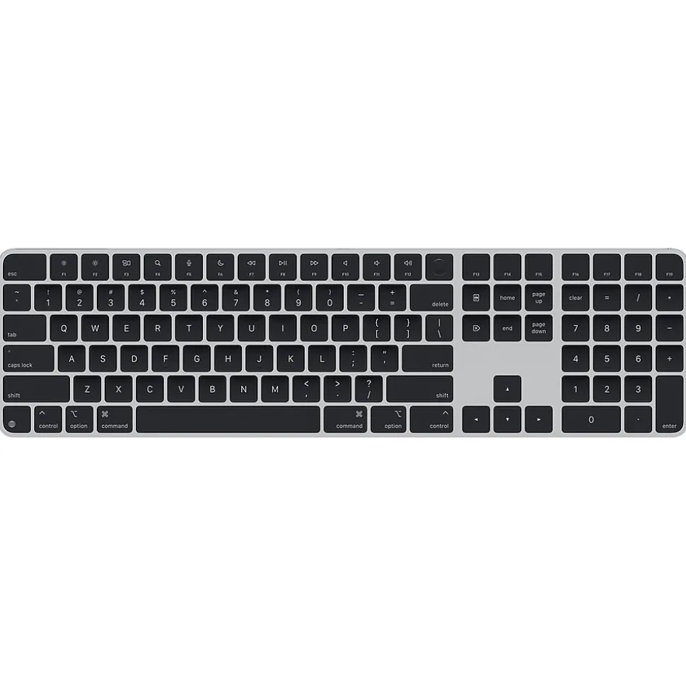 Apple Magic Keyboard with Touch ID and Numeric Keypad for Mac, Silver/Black (MXK83LL/A)