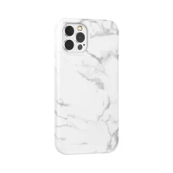 Argento MVMT Granite Phone Case for iPhone 12/12 Pro, White Marble (IC7686MB12PWHA)