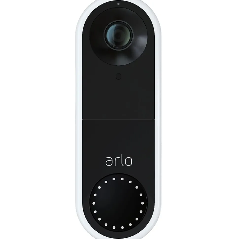 Arlo Essential Wi-Fi Wired Smart Video Doorbell, White (AVD1001-100NAS)