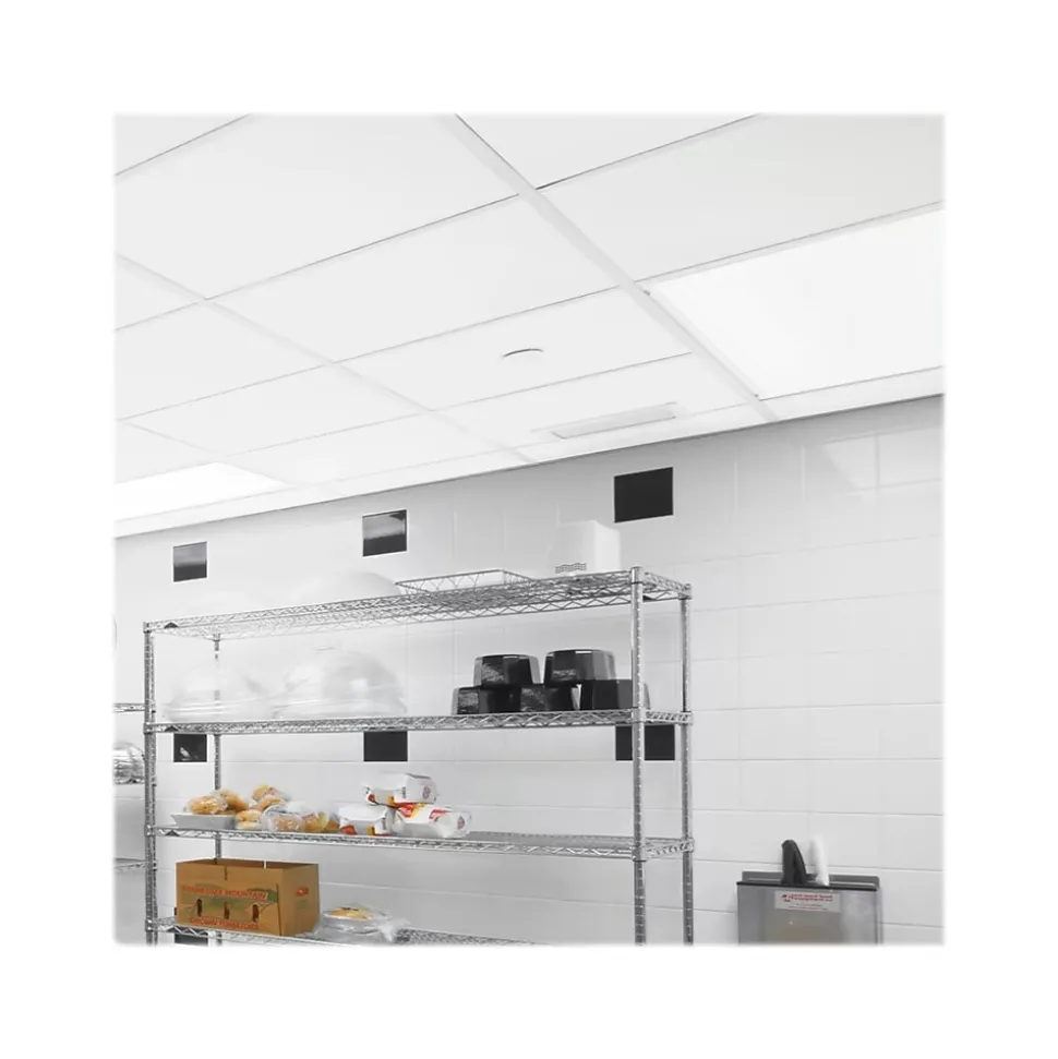 Armstrong KITCHEN ZONE Square Lay-In Edge Ceiling Tile, 24" x 48", White, 12/Carton (BP672)