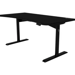Arozzi Arena Moto 63"W Curved 29-46"H Adjustable Standing Gaming Desk, Black (AZ-ARENA-MOTO)