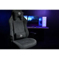 Arozzi Vernazza Fabric Ergonomic Rocker Gaming Chair, Dark Gray (VERNAZZA-XL-SFB-DG)