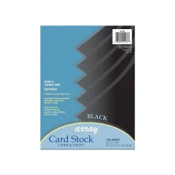 Array 65 lb. Cardstock Paper, 8.5" x 11", Black, 100 Sheets/Pack (101187)