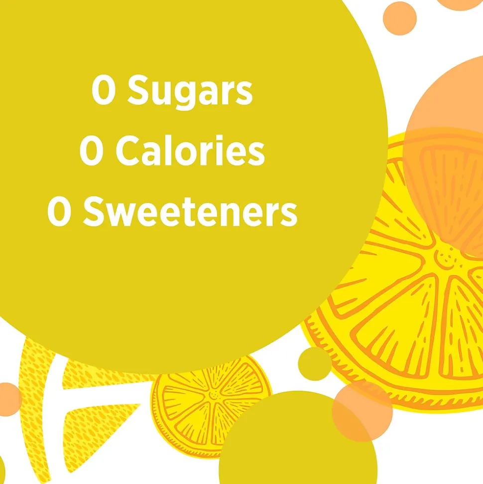 Arrowhead Sparkling Water, Lively Lemon, 16.9 oz. Bottles, 24/Carton (100953)