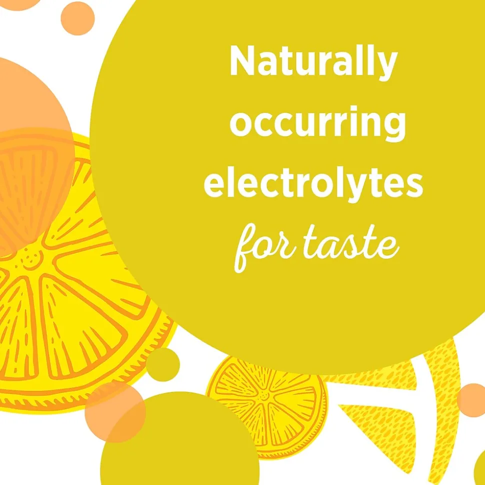 Arrowhead Sparkling Water, Lively Lemon, 16.9 oz. Bottles, 24/Carton (100953)