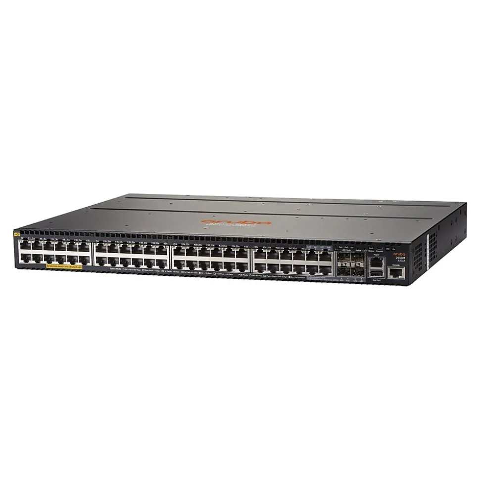 Aruba 2930M 44-Port Managed Switch, 10/100/1000 Mbps, Black (JL322A)