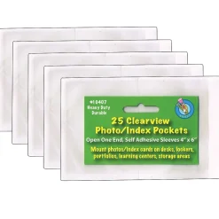 Ashley Heavyweight Sheet Protector, 4" x 6", Clear, 25 Per Pack, 5 Packs (ASH10407-5)