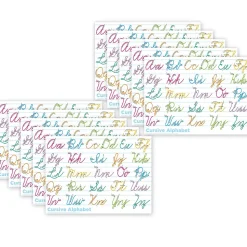 Ashley Productions® Smart Poly® PosterMat Pals® Space Savers Traditional Cursive, 13" x 9.5", Pack of 10 (ASH97008)