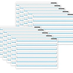 Ashley Productions® Smart Poly® PosterMat Pals® Handwriting, 3/4" Ruling, Blue, 13" x 9.5", Pack of 10 (ASH97013)