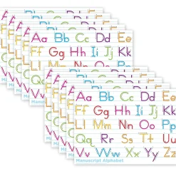 Ashley Productions® Smart Poly® PosterMat Pals® Space Savers Traditional Manuscript, 13" x 9.5", Pack of 10 (ASH97007)