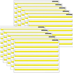 Ashley Productions® Smart Poly® PosterMat Pals® Handwriting, 3/4" Ruling, Yellow, 13" x 9.5", Pack of 10 (ASH97012)