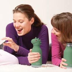 ASOBU Bestie Bottle Dinosaur Stainless Steel Vacuum Insulated Water Bottle, 16 oz., Green (ADNASBV44DI)