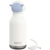 ASOBU Bestie Bottle Sheep Vacuum Insulated Stainless Steel Water Bottle with Reusable Flexi Straw, 16 oz., White (SBV44SH)