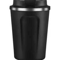 ASOBU Cafe Compact Stainless Steel Vacuum Insulated Travel Mug, 13 oz., Black (ADNABF22BK)