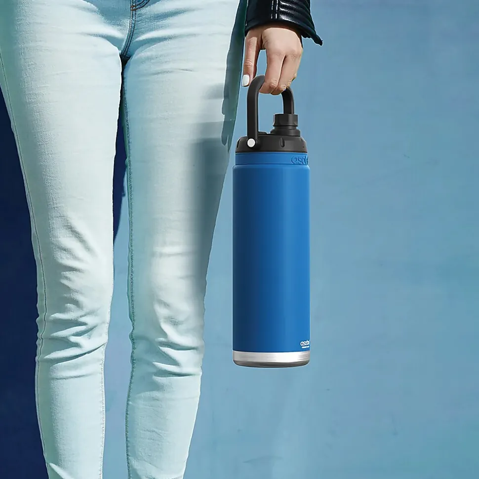 ASOBU Canyon Stainless Steel Vacuum Insulated Water Bottle, 50 oz., Blue (ADNATMF7B)