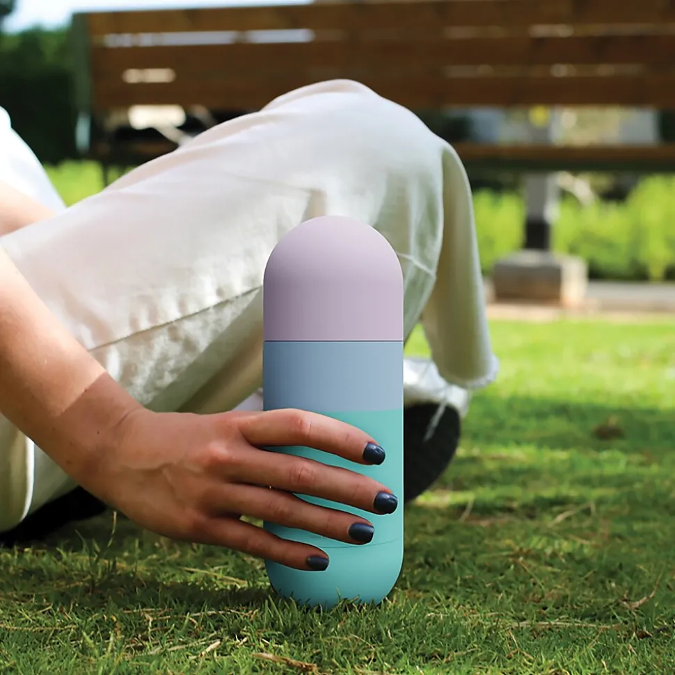 ASOBU Orb Stainless Steel Vacuum Insulated Water Bottle, 14 oz., Pastel Teal (ADNASBV30PT)