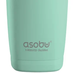 ASOBU 20-Ounce Aquilina Double-Wall-Insulated Stainless Steel Tumbler with Straw, Mint Green (NA-BF23MINT)