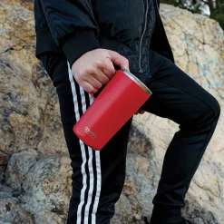 ASOBU Stainless Steel Double Wall Insulated Travel Mug, 20 oz., Red (ADNANASM90R)