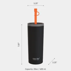 ASOBU Super Sippy Insulated Coffee Tumbler, 20 oz., Black (NA-ICT200)