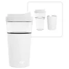 ASOBU Vista Stainless Steel Double Wall Insulated Coffee Mug, 20 oz., White (ADNASM40W)