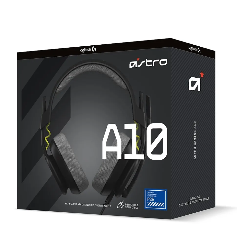 Astro A10 Gen 2 3.5mm Stereo Over-the-Ear Gaming Headset for PlayStation, Black (939-002055)