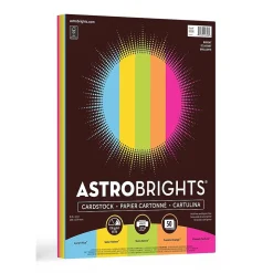Astrobrights 65 lb. Cardstock Paper, 8.5" x 11", Bright Assortment, 50 Sheets/Pack (99326-01)