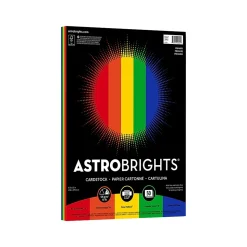 Astrobrights 65 lb. Cardstock Paper, 8.5" x 11", Primary Assortment, 50 Sheets/Pack (20401)