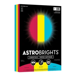 Astrobrights 65 lb. Cardstock Paper, 8.5" x 11", Primary Power Assortment, 150 Sheets/Pack (91048)
