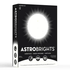 Astrobrights 65 lb. Cardstock Paper, 8.5" x 11", Stardust White, 250 Sheets/Pack (21408/22401)