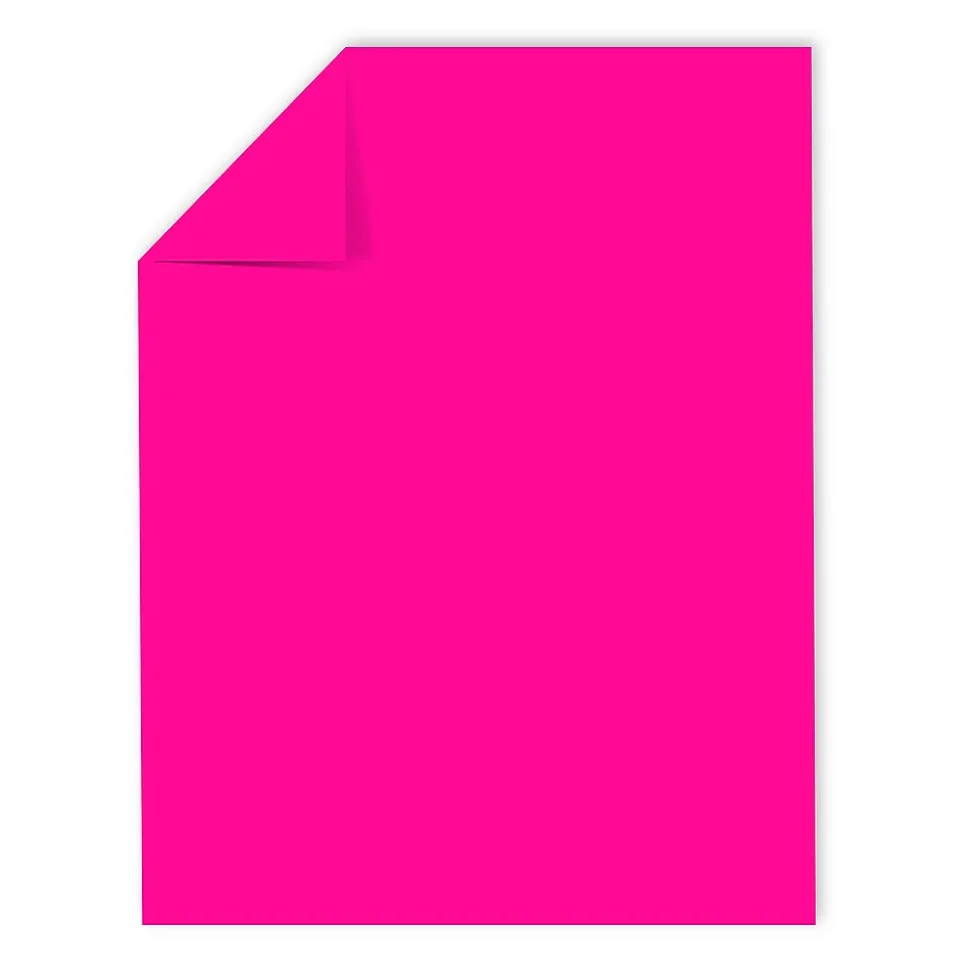 Astrobrights 65 lb. Cardstock Paper, 8.5" x 11", Fireball Fuchsia, 250 Sheets/Pack (22881)