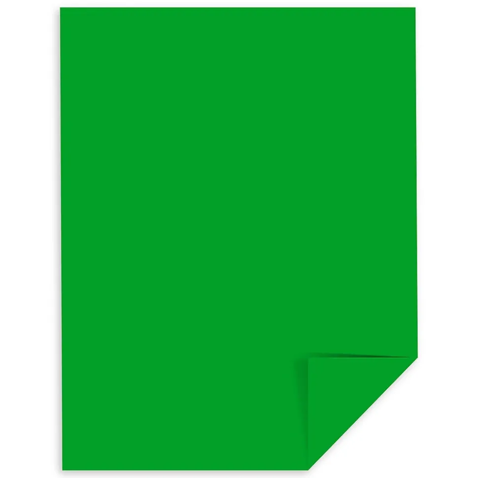 Astrobrights Colored Paper, 24 lbs., 8.5" x 11", Gamma Green, 500 Sheets/Ream (22541)