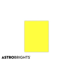 Astrobrights Colored Paper, 24 lbs., 8.5" x 11", Lift-Off Lemon, 500 Sheets/Ream (21011)