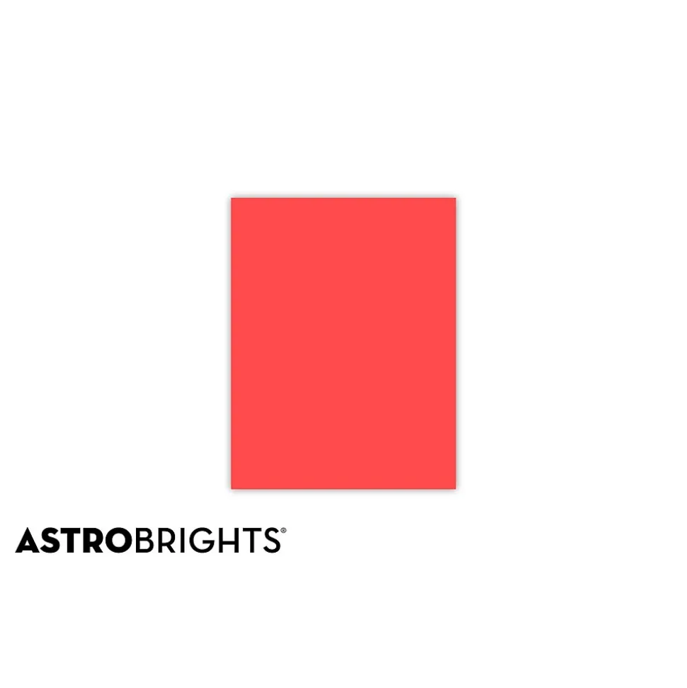 Astrobrights Colored Paper, 24 lbs., 8.5" x 11", Rocket Red, 500 Sheets/Ream (22641)