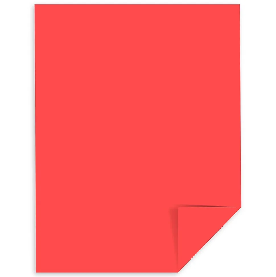 Astrobrights Colored Paper, 24 lbs., 8.5" x 11", Rocket Red, 500 Sheets/Ream (22641)