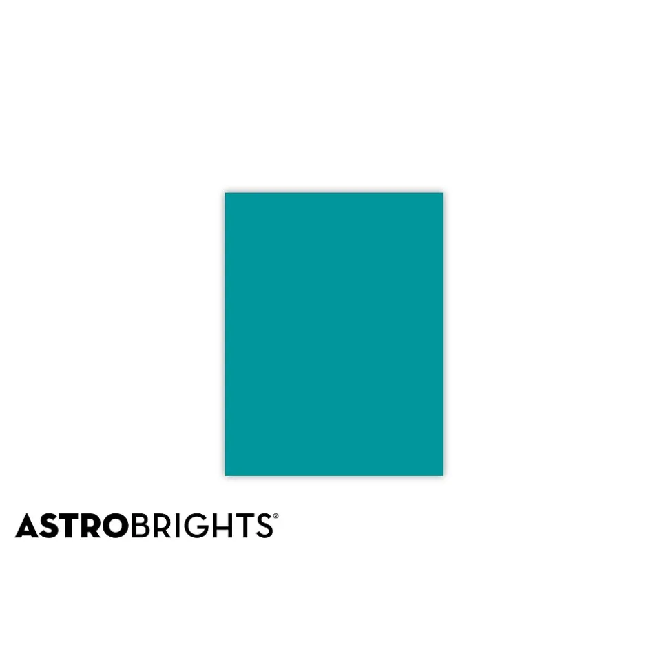 Astrobrights Colored Paper, 24 lbs., 8.5" x 11", Terrestrial Teal, 500 Sheets/Ream (21849/22479)