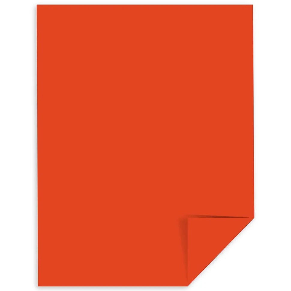 Astrobrights Colored Paper, 24 lbs., 8.5" x 11", Orbit Orange, 500 Sheets/Ream (22561)