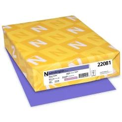 Astrobrights Colored Paper, 24 lbs., 8.5" x 11", Venus Violet, 500 Sheets/Ream (22081)