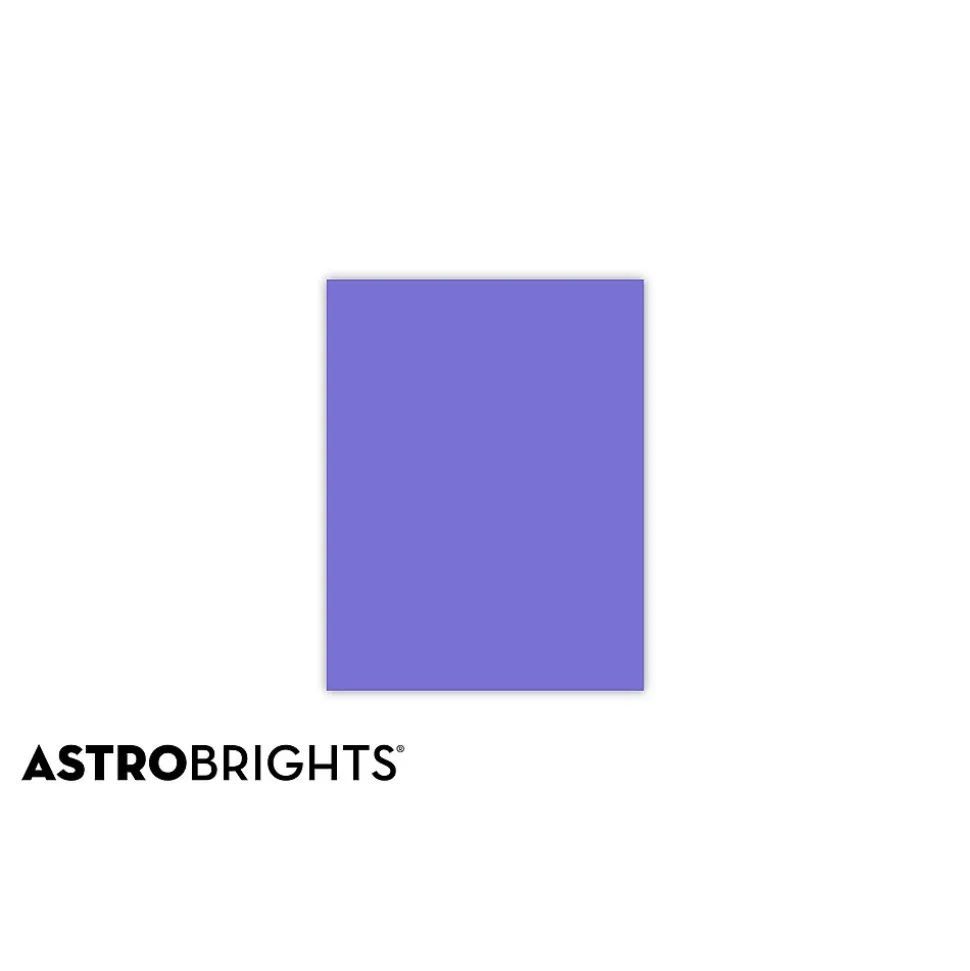 Astrobrights Colored Paper, 24 lbs., 8.5" x 11", Venus Violet, 500 Sheets/Ream (22081)