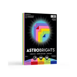 Astrobrights Double-Color 70 lb. Cardstock Paper, 8.5" x 11", Assorted Colors, 80 Sheets/Pack (98883)