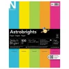 Astrobrights Neenah Colored Paper, 24 lbs., 8.5" x 11", Assorted Brights, 500 Sheets/Ream (WAU99608)