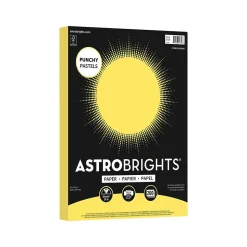 Astrobrights Punchy Pastels 8.5" x 11" Colored Paper, 24 lbs., Lively Lemon, 200 Sheets/Pack (91739)