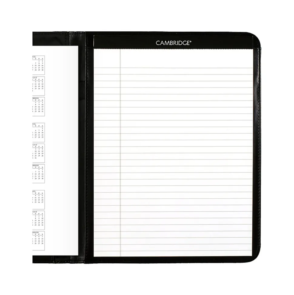 AT-A-GLANCE Executive Faux Leather Padfolio, Black (70-290-05-25)
