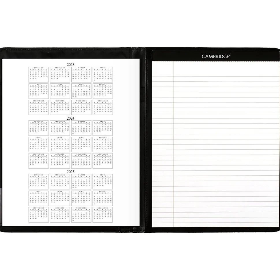 AT-A-GLANCE Executive Faux Leather Padfolio, Black (70-290-05-25)