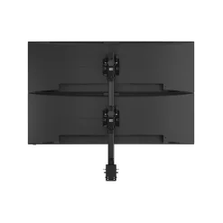 Atdec Adjustable Heavy-Duty Dual Vertical Monitor Mount, Up to 57" Monitor, Black (AWMS-2-BT75-H-B)