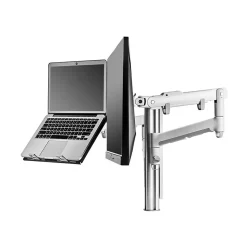 Atdec Adjustable Notebook and Display Desk Mount, Silver (AWMS-2-ND13-F-S)